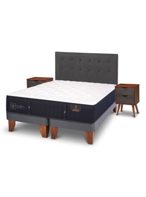 Cama Europea Premium 2 Plazas Base Dividida Eufrates + Set Muebles