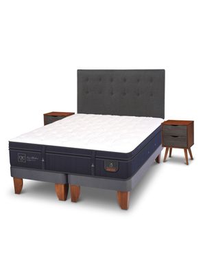 Cama Europea Super Premium 2 Plazas Base Dividida Eufrates + Set Muebles