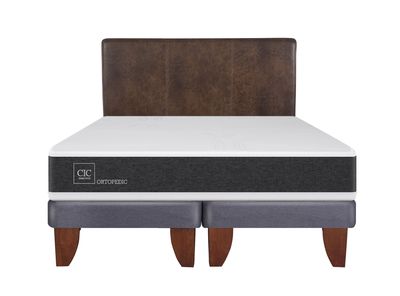 Cama Europea New Ortopedic King + Respaldo Baker