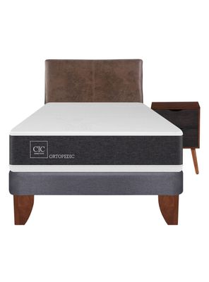 Imagen 2 del producto Cama Europea New Ortopedic 1.5 Plazas + Set Muebles Baker