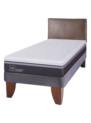 Cama Europea Ortopedic Advance 1.5 Plazas + Respaldo Baker