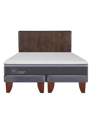 Cama Europea Ortopedic Advance 2 Plazas Base Dividida + Respaldo Baker