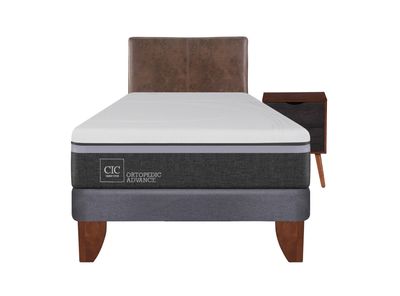 Imagen 2 del producto Cama Europea Ortopedic Advance 1.5 Plazas + Set Muebles Baker