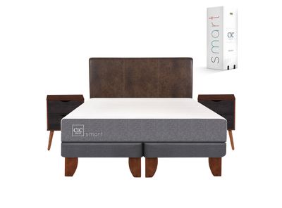 Cama Europea Smart King + Set Muebles Baker