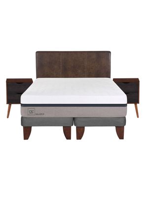 Imagen 2 del producto Cama Europea Balance 2 Plazas Base Dividida + Set Muebles Baker