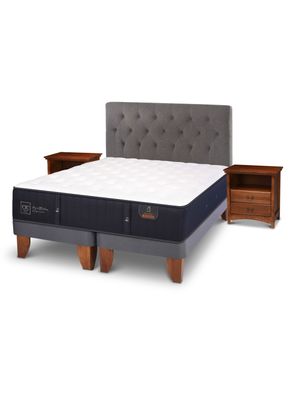 Cama Europea Premium 2 Plazas Base Dividida Kavery + Set Muebles
