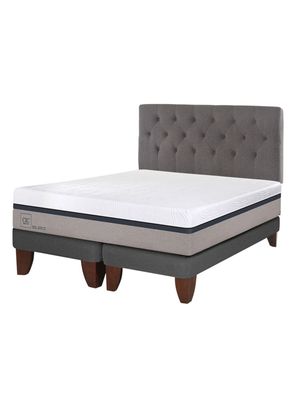 Cama Europea Balance 2 Plazas Base Dividida + Respaldo Kavery