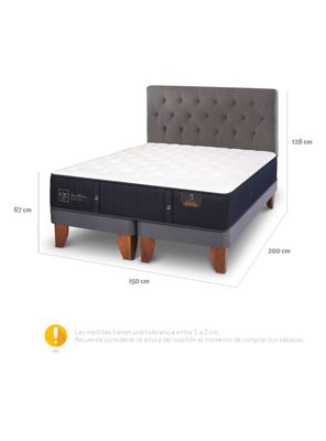 Imagen 2 del producto Cama Europea Premium 2 Plazas Base Dividida + Respaldo Kavery