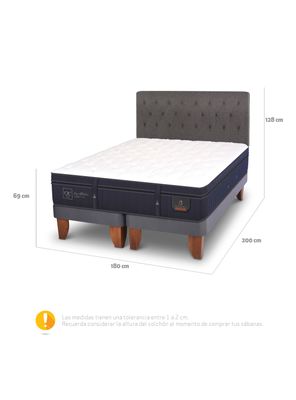 Imagen 2 del producto Cama Europea Super Premium King + Respaldo Kavery