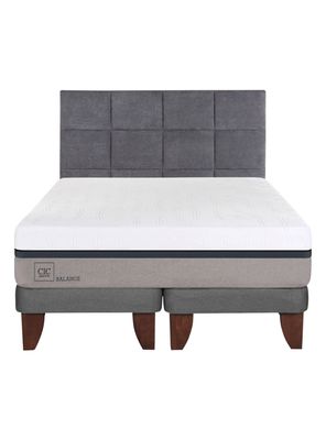 Imagen 2 del producto Cama Europea Balance 2 Plazas Base Dividida + Respaldo Tamesis