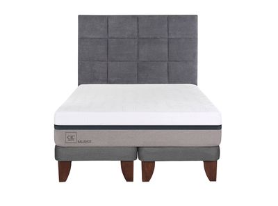 Cama Europea Balance Súper King Base Dividida + Respaldo Tamesis