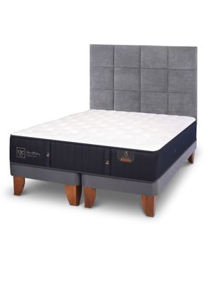 Cama Europea Premium 2 Plazas Base Dividida Tamesis + Set Muebles