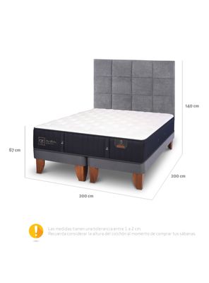 Imagen 2 del producto Cama Europea Premium Super King + Respaldo Tamesis