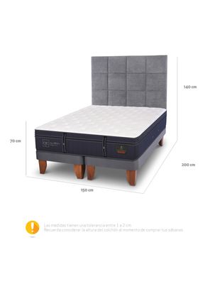 Imagen 2 del producto Cama Europea Grand Premium 2 Plazas Base Dividida + Respaldo Tamesis