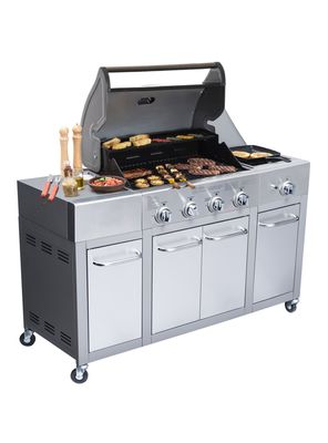 Imagen 2 del producto Parrilla a Gas Buffalo 4 Quemadores + Quemador Lateral