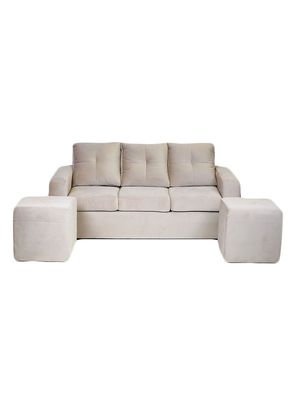 Juego de Living Emilia Sofá 3C + 2 Poufs