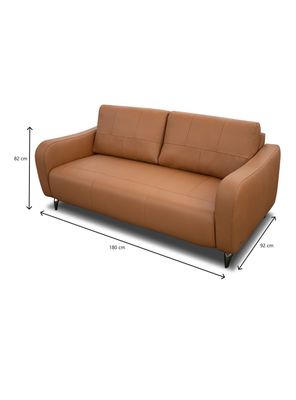 Imagen 2 del producto Sofá Riley 3C Cuero Café Saddle