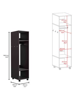 Imagen 2 del producto Clóset Custer con Espejo Wengue