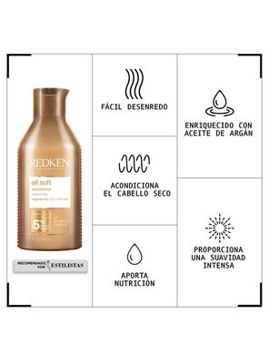 Imagen 2 del producto Acondicionador Hidratante Cabello Seco All Soft 300ml