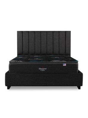 Imagen 2 del producto Cama Europea Bignest Dolphin Base Dividida 2 Plazas + Respaldo Tibet Marengo