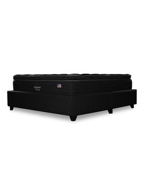 Cama Europea Bignest Harmony Base Dividida 2 Plazas + Respaldo Tignes Marengo