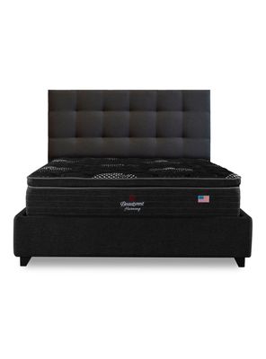Imagen 2 del producto Cama Europea Bignest Harmony Base Dividida 2 Plazas + Respaldo Tignes Marengo