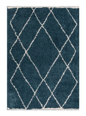 Alfombra Shaggy Guiza 150x200 cm Turquesa