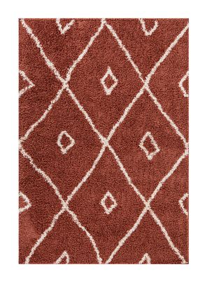 Alfombra Shaggy Guiza 170x230 cm Terracota