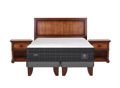 Cama Europea Lux King BD + Set Maderas Monterrey