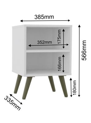 Imagen 2 del producto Velador Lérida Repisa Blanco