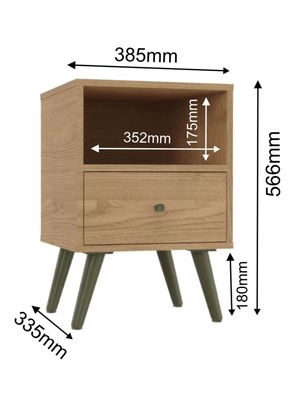 Imagen 2 del producto Velador Jaén 1 Cajón Nogal