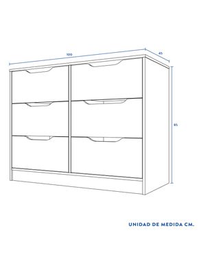 Imagen 2 del producto Cómoda 6 Cajones Blanco