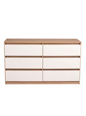 Cómoda Nórdica 6 Cajones Olmo-Blanco