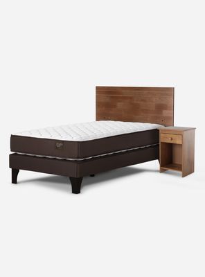 Cama Ergo T 1.5 Plazas Tabor Caramelo
