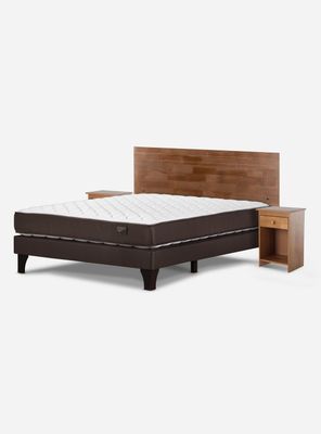 Cama Ergo T 2 Plazas Base Normal Tabor Caramelo