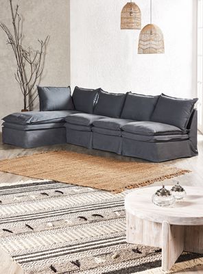 Sofá Seccional Lino Agra Izquierdo 5 Cuerpos