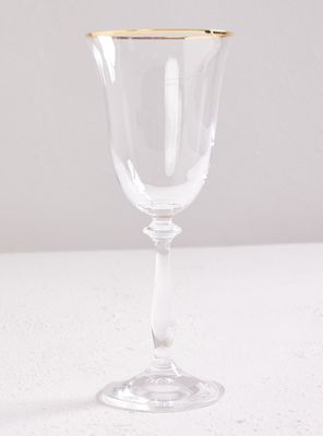 Imagen 2 del producto Set de 6 Copas Cristal Angela Blanco Oro 250 ml