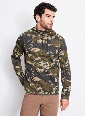 Polerón Diseño Estampado Medio Cierre Polar