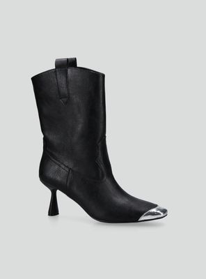 Imagen 2 del producto Botín Taco Punta Metalizada Mujer