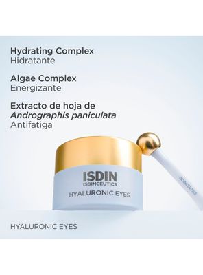 Imagen 2 del producto Isdinceutics Hyaluronic Eyes 15 g Contorno de Ojos Hidratante con Ácido Hialurónico