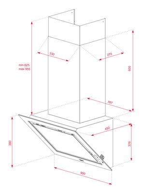 Imagen 2 del producto Campana Decorativa Vertical DLV 98660 TOS LB Cristal Café