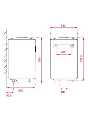 Imagen 2 del producto Termo Eléctrico Mural 1500W 30 Litros EWH30