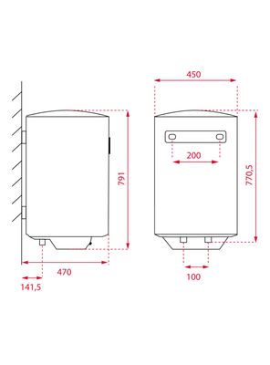 Imagen 2 del producto Termo Eléctrico Mural 1500W 80 Litros EWH80