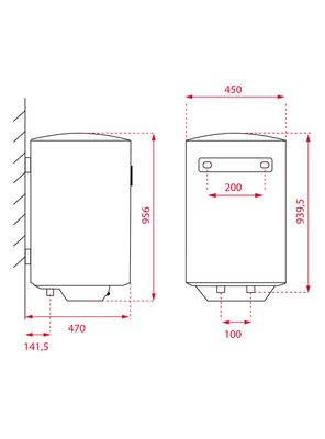 Imagen 2 del producto Termo Eléctrico Mural 1500W 100 Litros EWH100