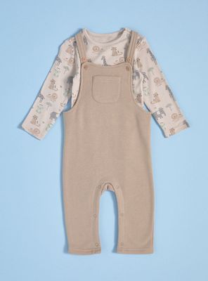 Conjunto de Jardinera y Body Estampado