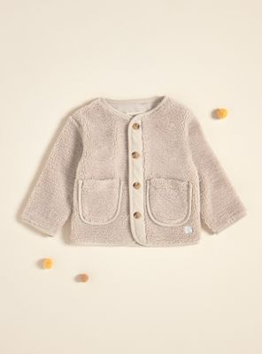 Chaqueta de Sherpa con Cotelé al Tono