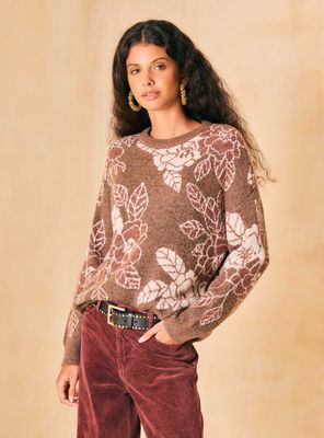 Sweater Tejido con Dibujo en Jacquard