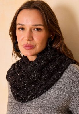 Cuello Tejido Detalles de Lurex