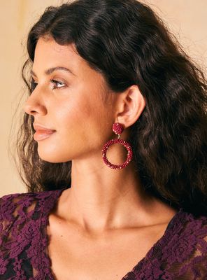 Imagen 2 del producto Aros Colgantes Mostacillas