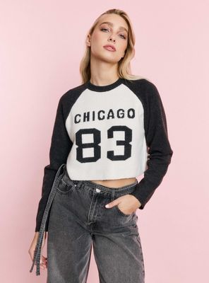 Sweater Crop Texto